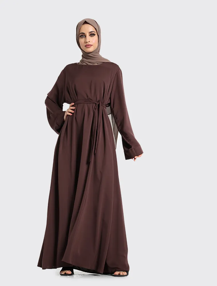 Chocolate Plain Abaya